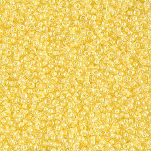 Miyuki 15/0 Rocaille Bead - 15-9201 - Yellow Lined Crystal - 250gm Bag