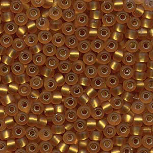 Miyuki 6/0 Rocaille Bead - 6-92422F - Matte Silver Lined Topaz - 250gm Bag