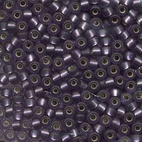 Miyuki 6/0 Rocaille Bead - 6-924F - Matte Silver Lined Amethyst - 250gm Bag