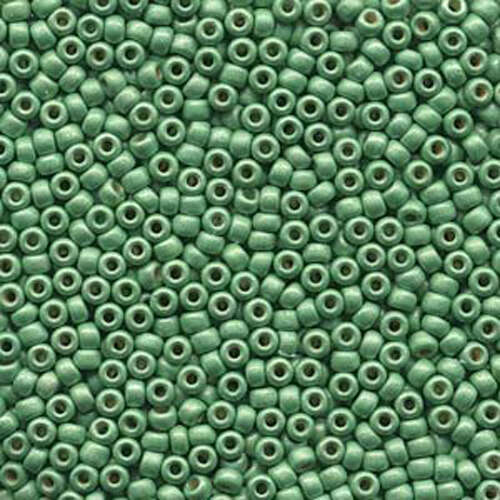 Miyuki 8/0 Rocaille Bead - 8-94214F - Matte Duracoat Galvanized Dark Mint - 250gm Bag