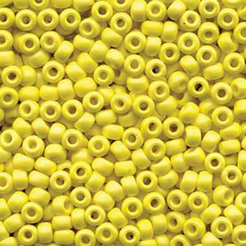 Miyuki 6/0 Rocaille Bead - 6-9404FR - Matte Opaque Yellow AB - 250gm Bag
