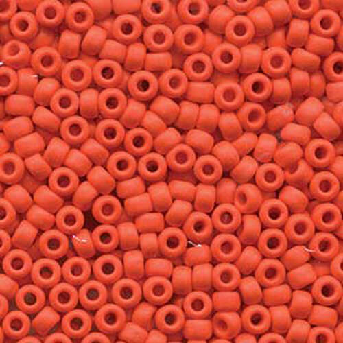 Miyuki 6/0 Rocaille Bead - 6-9407F - Matte Opaque Vermillion Red - 250gm Bag