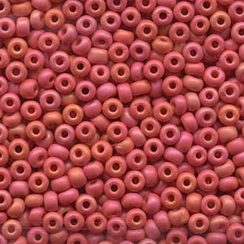 Miyuki 6/0 Rocaille Bead - 6-9407FR - Matte Opaque Vermillion Red AB - 250gm Bag