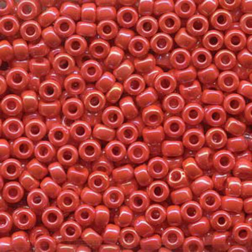Miyuki 6/0 Rocaille Bead - 6-9407R - Opaque Vermillion Red AB - 250gm Bag