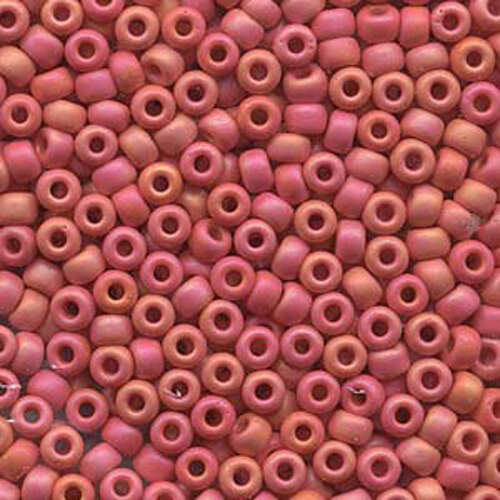 Miyuki 6/0 Rocaille Bead - 6-9408FR - Matte Opaque Red AB - 250gm Bag