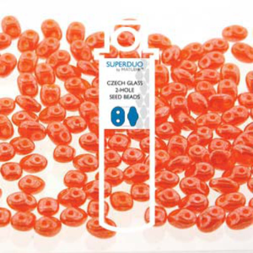 Super Duo 2.5mm x 5mm - DU0581250-14400 - Opal Dark Amber White Luster - 22.5gm Tube
