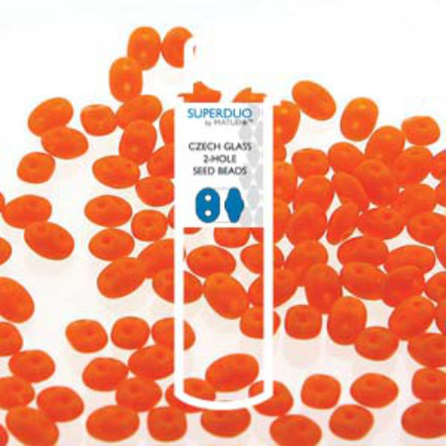 Super Duo 2.5mm x 5mm - DU0581250-84110 - Matte Opal Dark Amber - 22.5gm Tube