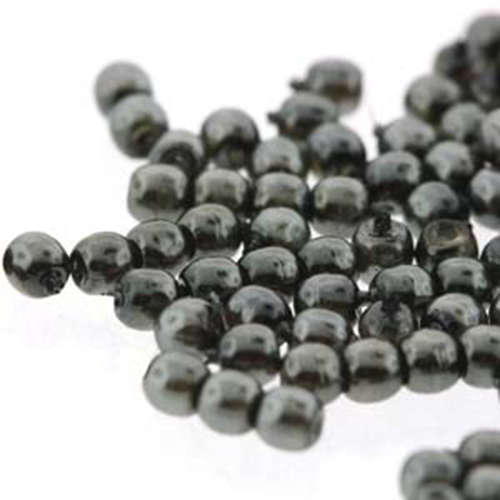 2mm Czech Glass Pearl - 150 Bead Strand - PRL02-70488 - Hematite