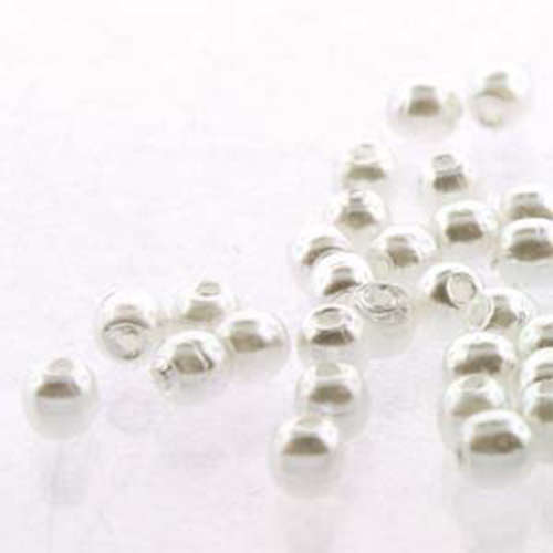2mm Czech Glass Pearl - 150 Bead Strand - PRL02-70400 - White