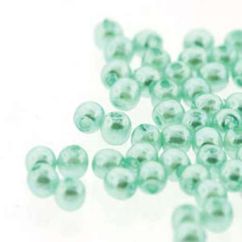 2mm Czech Glass Pearl - 150 Bead Strand - PRL02-72363 - Aqua
