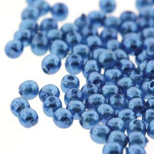 2mm Czech Glass Pearl - 150 Bead Strand - PRL02-70037 - Persian Blue