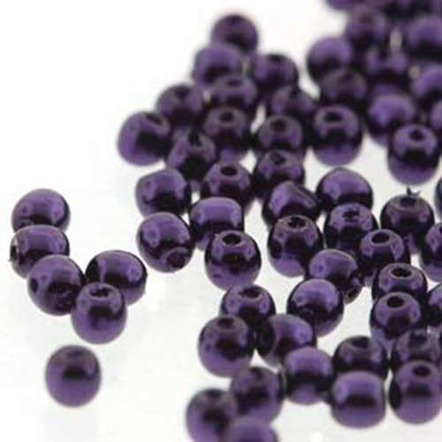 2mm Czech Glass Pearl - 150 Bead Strand - PRL02-70038 - Purple