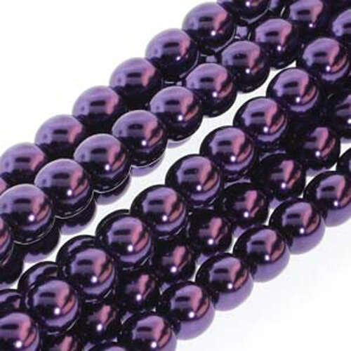 4mm Czech Glass Pearl - 120 Bead Strand - PRL04-70038 - Purple