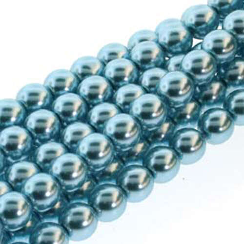 4mm Czech Glass Pearl - 120 Bead Strand - PRL04-70437 - Cerulean