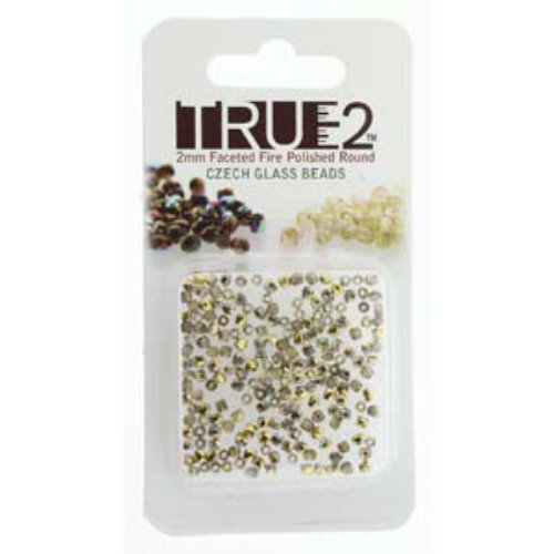 2mm Fire Polish Beads - Full Amber 00030-26441 - 2gm Pack