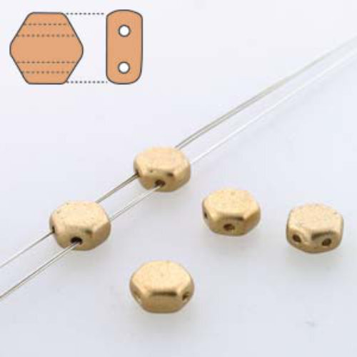Honeycomb 6mm - HC0600030-01710 - Bronze Pale Gold - 30 Bead Strand