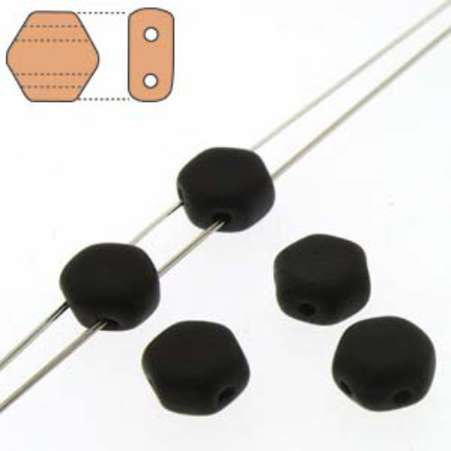 Honeycomb 6mm - HC0623980-84110 - Matte Jet - 30 Bead Strand