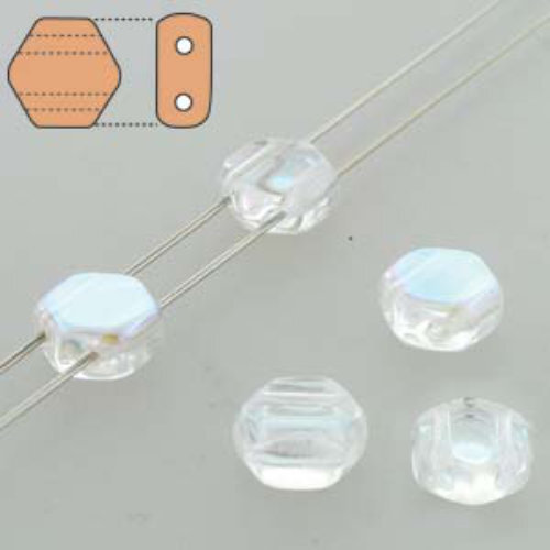 Honeycomb 6mm - HC0600030-28701 - Crystal AB - 30 Bead Strand