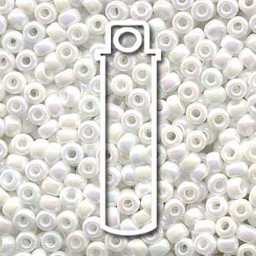 Miyuki 6/0 Rocaille Bead - 6-9402R - Opaque White AB - 20gm Tube