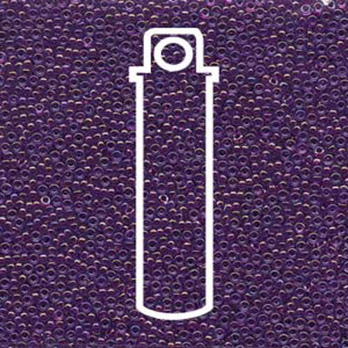 Miyuki 15/0 Rocaille Bead - 15-9352 - Fuschia Lined Aqua Luster - 8.2gm Tube