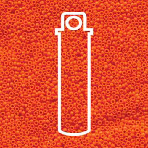 Miyuki 15/0 Rocaille Bead - 15-9405 - Opaque Tangerine - 8.2gm Tube