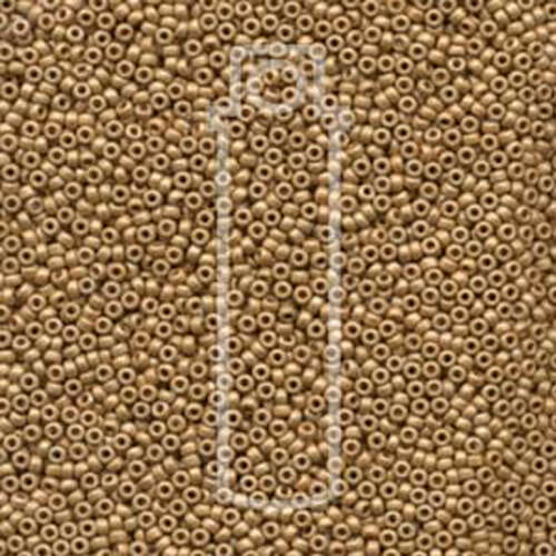 Miyuki 15/0 Rocaille Bead - 15-94202F - Duracoat Galvanized Matte Gold - 8.2gm Tube