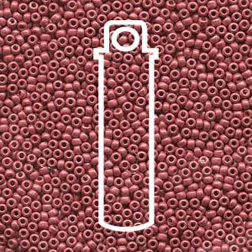 Miyuki 11/0 Rocaille Bead - 11-94211F - Matte Duracoat Galvanized Light Cranberry - 24gm Tube