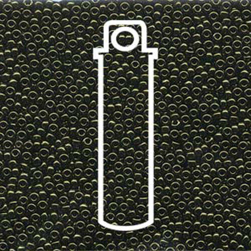 Miyuki 11/0 Rocaille Bead - 11-9459 - Metallic Olive - 24gm Tube