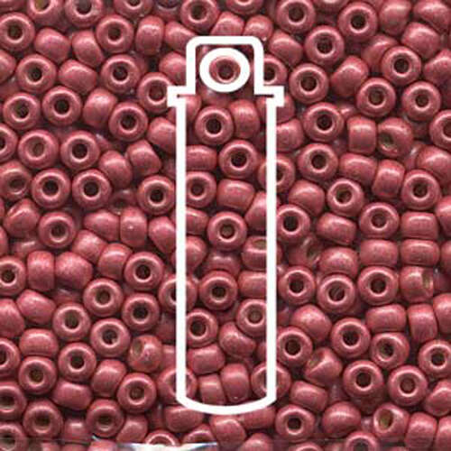 Miyuki 6/0 Rocaille Bead - 6-94211F - Matte Duracoat Galvanized Light Cranberry - 20gm Tube
