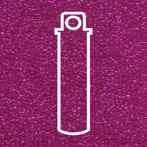 Miyuki 15/0 Rocaille Bead - 15-91310 - Transparent Dyed Fuchsia - 8.2gm Tube
