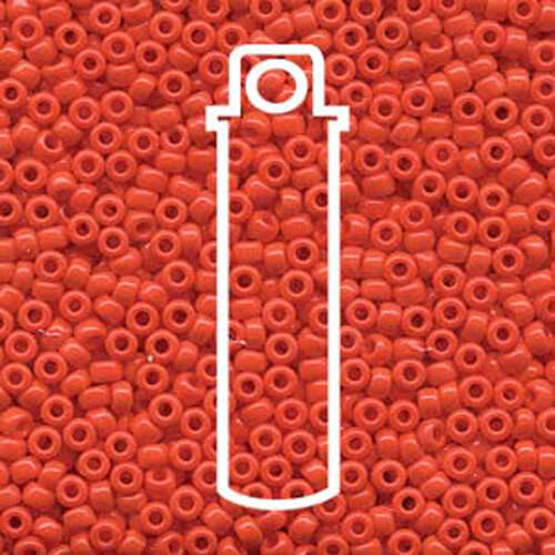 Miyuki 8/0 Rocaille Bead - 8-9407 - Matte Opaque Vermillion Red - 22gm Tube