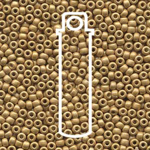Miyuki 8/0 Rocaille Bead - 8-94202F - Matte Duracoat Galvanized Golds - 22gm Tube