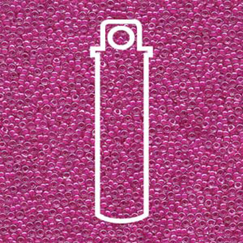 Miyuki 15/0 Rocaille Bead - 15-9209 - Fuchsia Lined Crystal - 8.2gm Tube