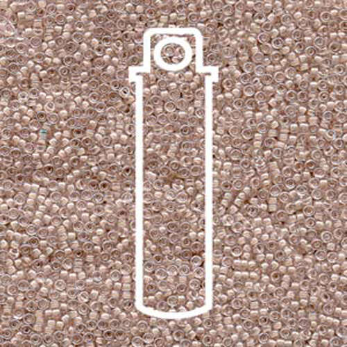 Miyuki 15/0 Rocaille Bead - 15-9215 - Blush Lined Crystal - 8.2gm Tube