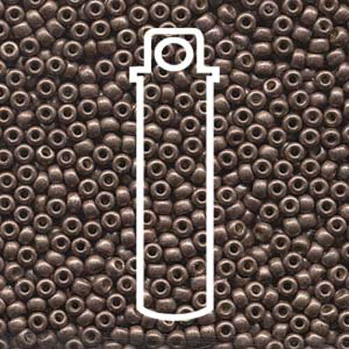Miyuki 8/0 Rocaille Bead - 8-94213F - Matte Duracoat Galvanized Dark Mauve - 22gm Tube