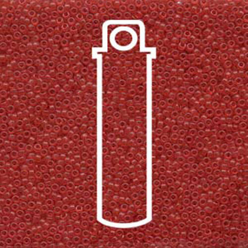 Miyuki 15/0 Rocaille Bead - 15-91609 - Semi Matte Transparent Red - 8.2gm Tube