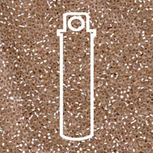 Miyuki 15/0 Rocaille Bead - 15-923F - Matte Silver Lined Light Blush - 8.2gm Tube