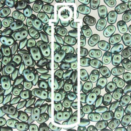 Super Duo 2.5mm x 5mm - DU0523980-29044 - Polychrome Viridian - 22.5gm Tube