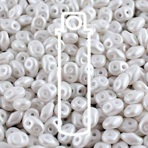 Super Duo 2.5mm x 5mm - DU0502010-24001 - Pearl Shine White - 22.5gm Tube