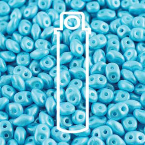 Super Duo 2.5mm x 5mm - DU0502010-24008 - Pearl Shine Aqua - 22.5gm Tube