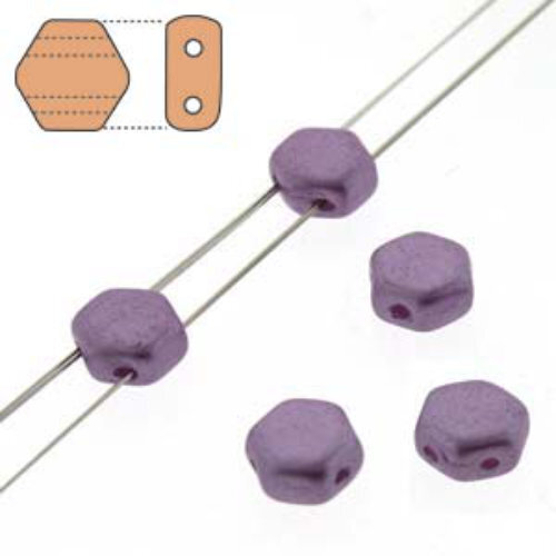 Honeycomb 6mm - HC0625012 - Pastel Lilac - 30 Bead Strand