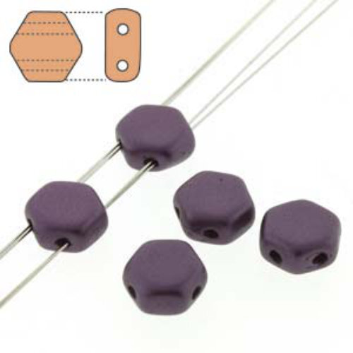 Honeycomb 6mm - HC0625032 - Pastel Bordeaux - 30 Bead Strand