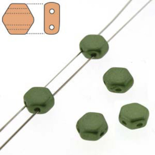 Honeycomb 6mm - HC0625034 - Pastel Olivine - 30 Bead Strand
