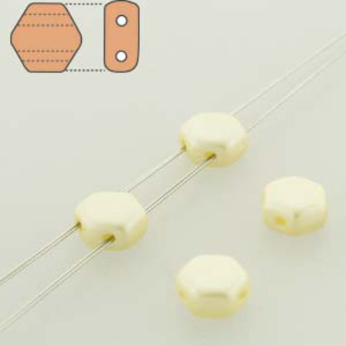 Honeycomb 6mm - HC0625039 - Pastel Cream - 30 Bead Strand