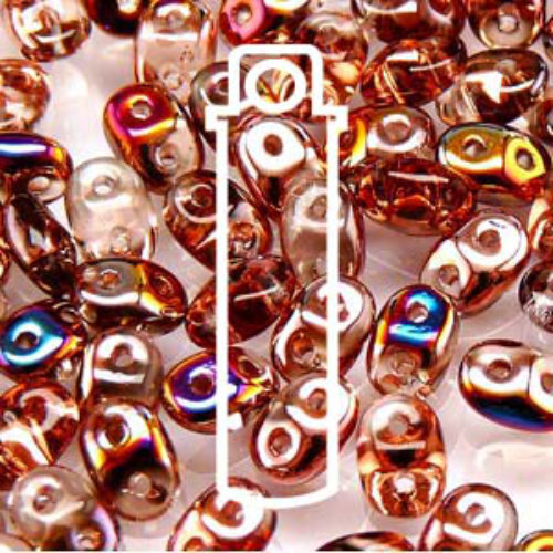 Mini Duo 2mm x 4mm - DU0470120-29500 - Rosaline Sliperit - 8gm Tube