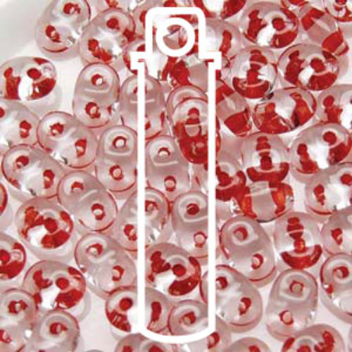 Mini Duo 2mm x 4mm - DU0400030-44893 - Crystal Red Lined - 8gm Tube