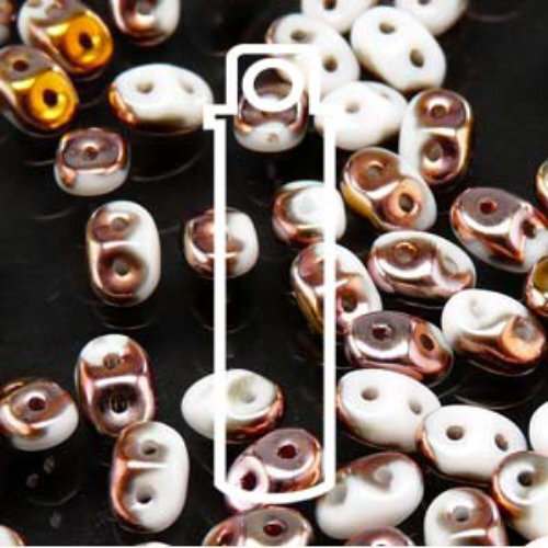 Mini Duo 2mm x 4mm - DU0403000-27101 - Chalk Capri Gold - 8gm Tube