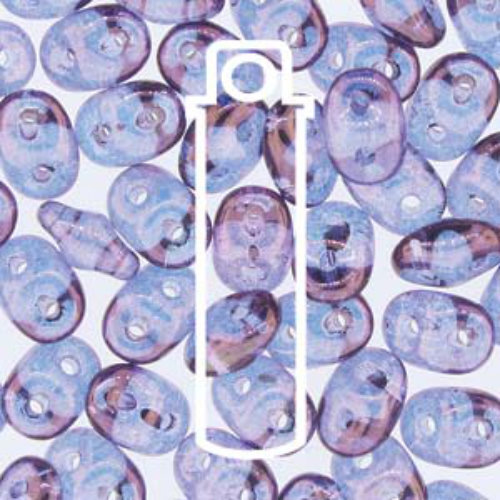 Mini Duo 2mm x 4mm - DU0400030-15726 - Crystal Lila Vega Luster - 8gm Tube