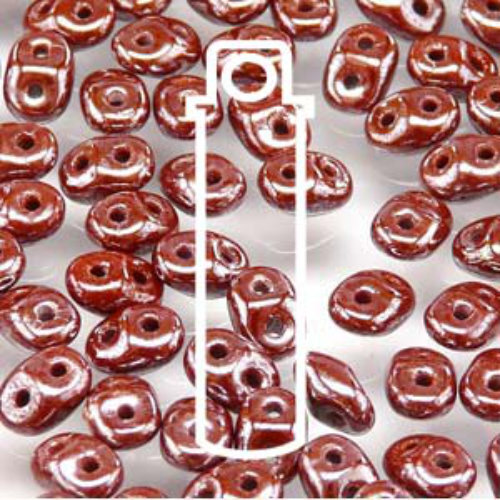 Mini Duo 2mm x 4mm - DU0413600-14400 - Opaque Chocolate Brown Luster - 8gm Tube