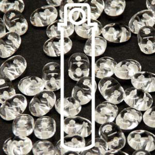 Mini Duo 2mm x 4mm - DU0400030-44802 - Crystal White Lined - 8gm Tube